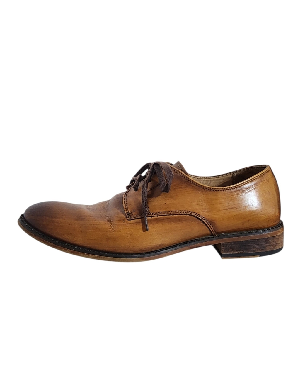 La Milano Raymond Brown Leather Lace Up Oxford Shoes Size 10